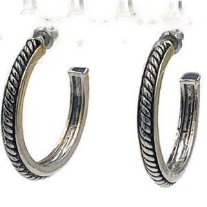 Silver Tone Hoop Earrings